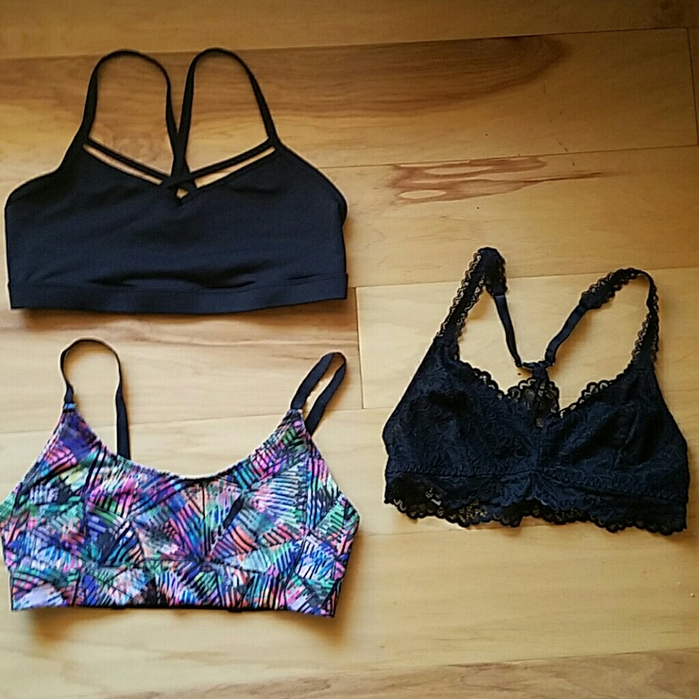 Lot of 3 bralettes